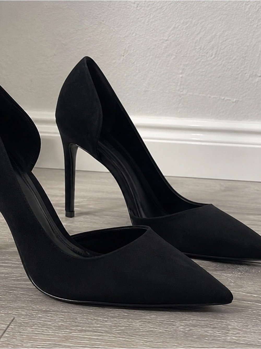 Mango Black Pointed-Toe Stiletto Pumps